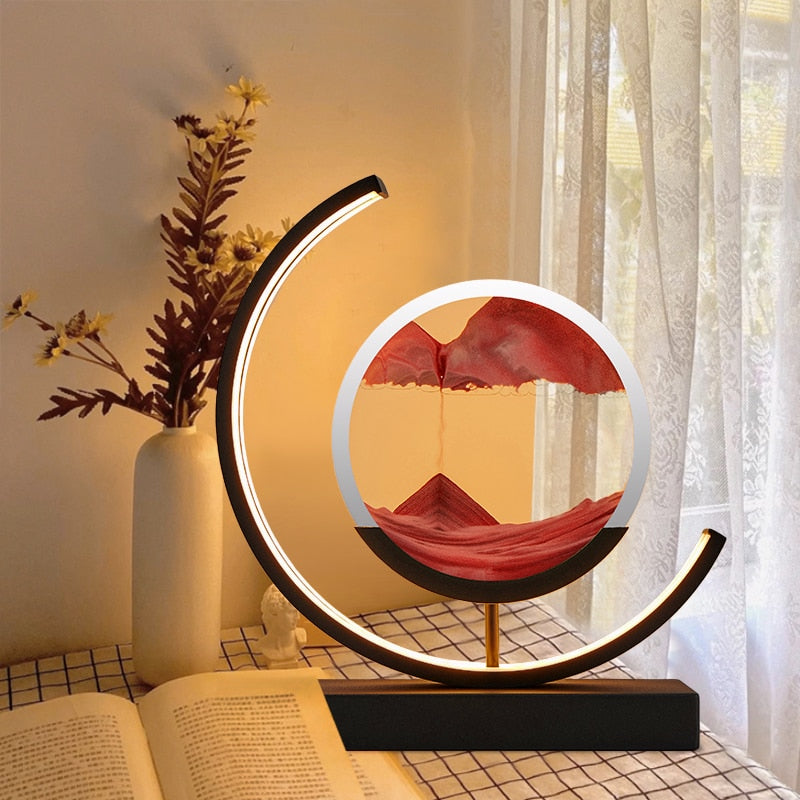 Lampe de Chevet Art Sable Mouvant | Design Relaxant et Unique