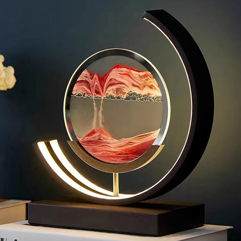 Lampe de Chevet Art Sable Mouvant | Design Relaxant et Unique