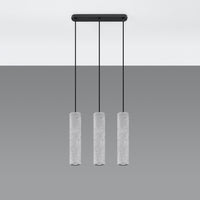 Lumière nette diffusée par la suspension en béton gris GU10