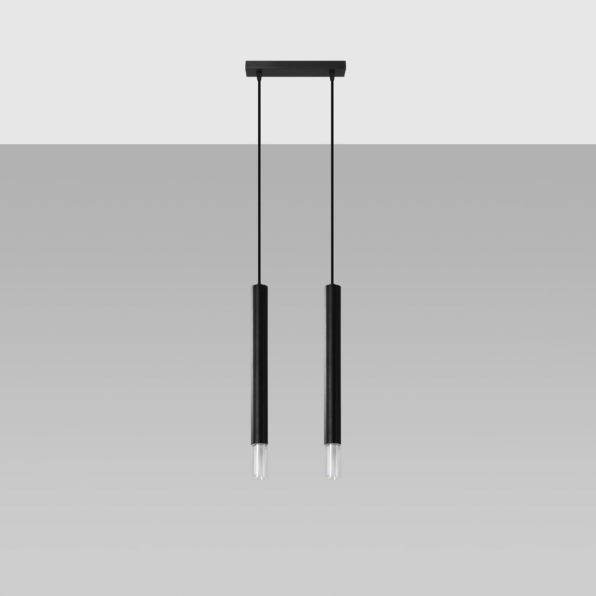 Détail de l'embout en verre de la suspension à tubes fins, vue 9