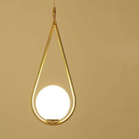 Waterdrop Shape Pendant Light with gold finish