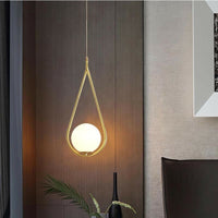 Waterdrop Shape Pendant Light with gold finish