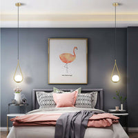 Waterdrop Shape Pendant Light with gold finish