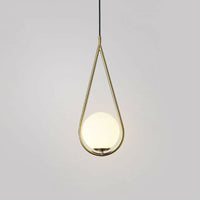 Waterdrop Shape Pendant Light with gold finish