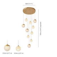 SPIRA - Lustre Moderne Bulle Doré en Acrylique Lumio™