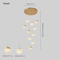 SPIRA - Lustre Moderne Bulle Doré en Acrylique Lumio™