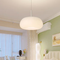 LUMARIA – Suspension Blanche Tambour en Acrylique Lumio™