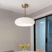 KYRO - Plafonnier Rond Moderne, Métal/Verre, Orange/Blanc. Cozy