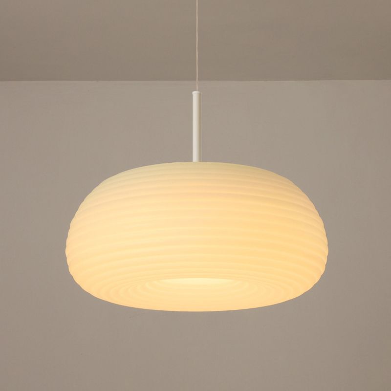 LUMARIA – Suspension Blanche Tambour en Acrylique Lumio™