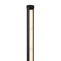 Détail du tube en aluminium noir du lampadaire LED tube noir
