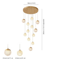 SPIRA - Lustre Moderne Bulle Doré en Acrylique Lumio™