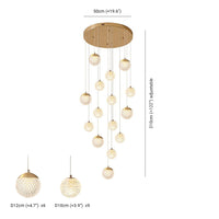 SPIRA - Lustre Moderne Bulle Doré en Acrylique Lumio™