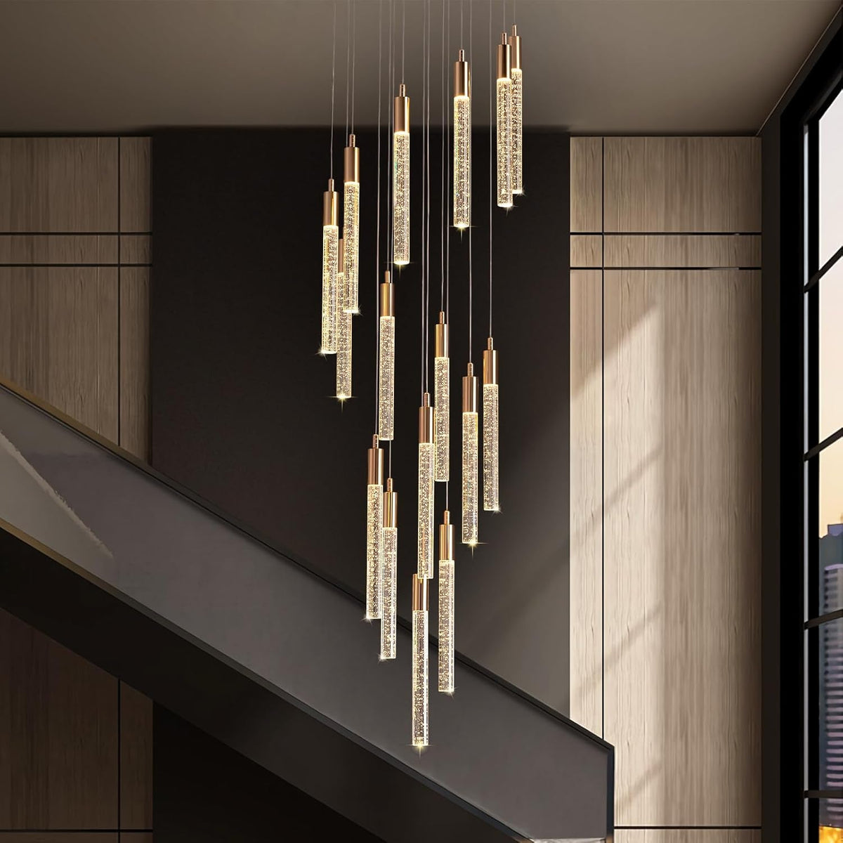 Lustre 25 Lumières Plafond Haut pour Salon