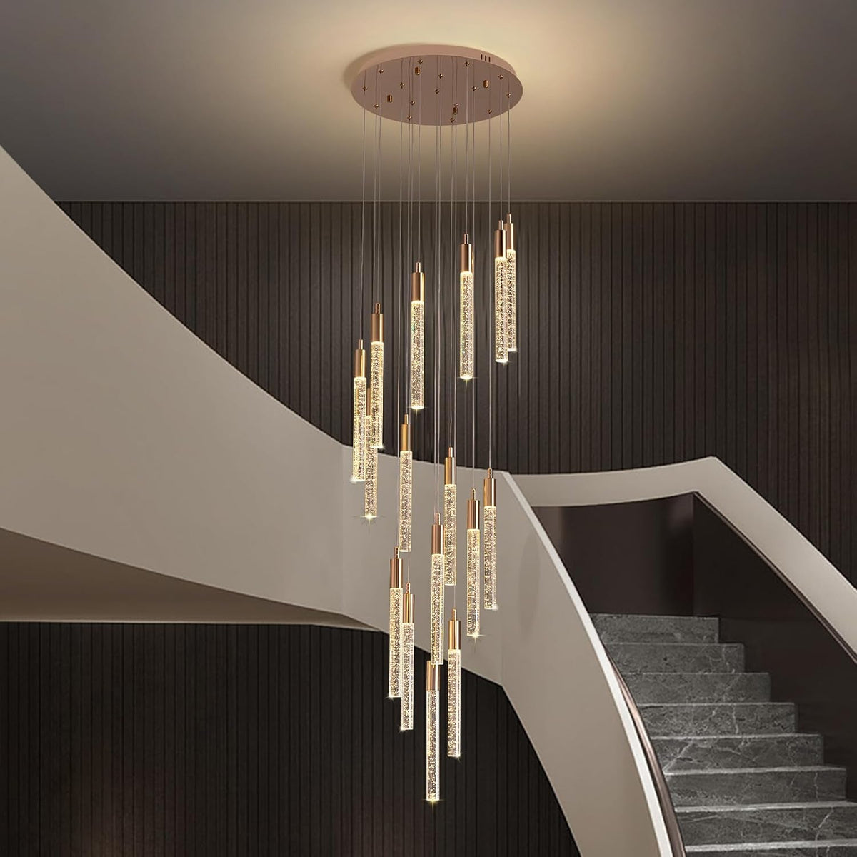 Lustre 25 Lumières Plafond Haut pour Salon