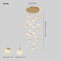 SPIRA - Lustre Moderne Bulle Doré en Acrylique Lumio™