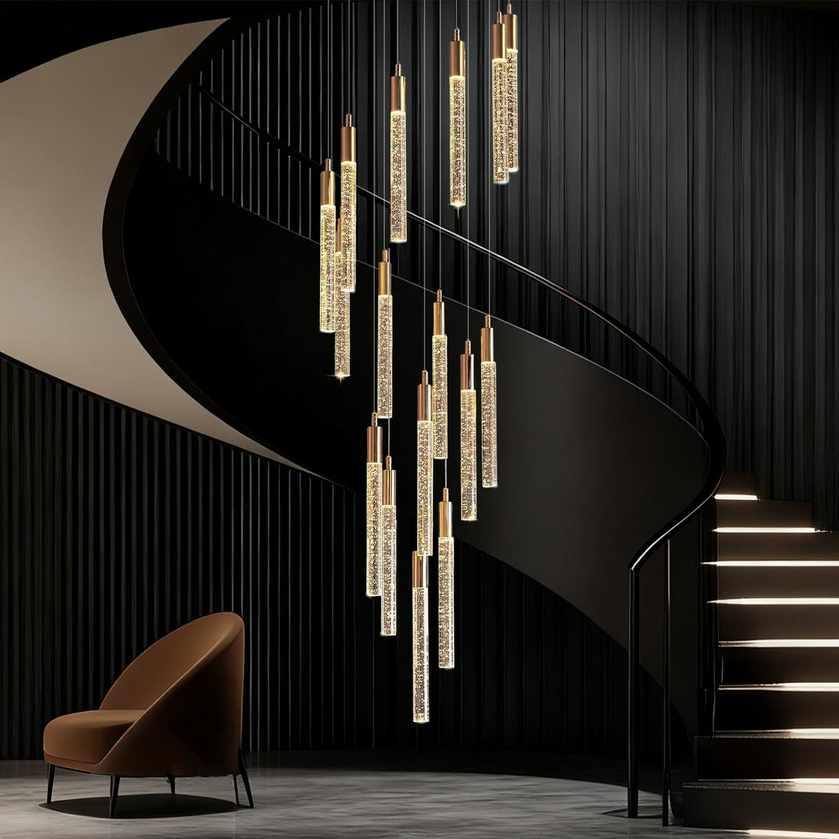 Lustre 25 Lumières Plafond Haut pour Salon