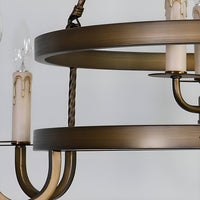 Lustre Rond Métal Salle à Manger Marron design