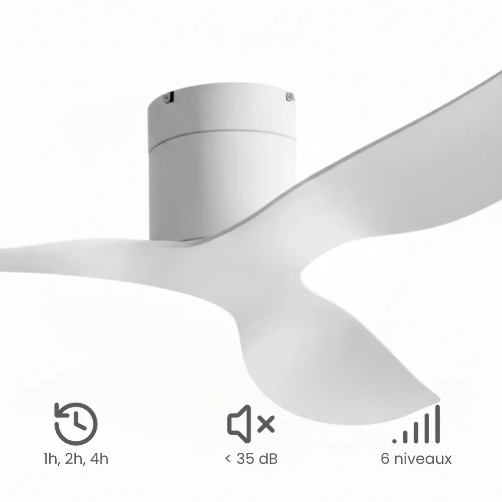 Plafonnier Ventilateur Silencieux Blanc Moderne au plafond