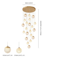 SPIRA - Lustre Moderne Bulle Doré en Acrylique Lumio™
