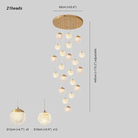 SPIRA - Lustre Moderne Bulle Doré en Acrylique Lumio™