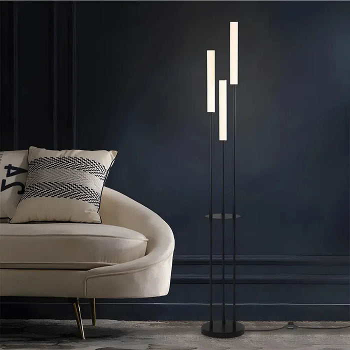 Lampadaire salon – Design Minimaliste 150 cm, 3 Tubes Lumineux ANNA MONICA