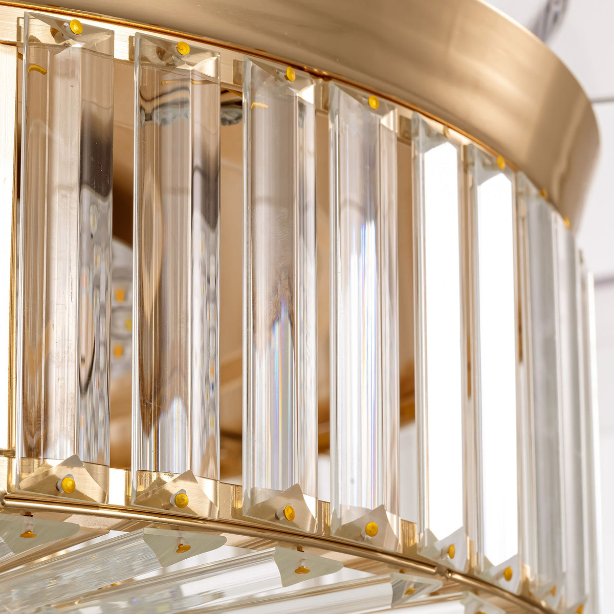 Plafonnier Ventilateur en Cristal pour Salon