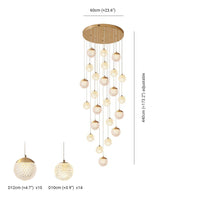 SPIRA - Lustre Moderne Bulle Doré en Acrylique Lumio™
