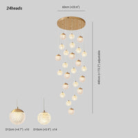 SPIRA - Lustre Moderne Bulle Doré en Acrylique Lumio™