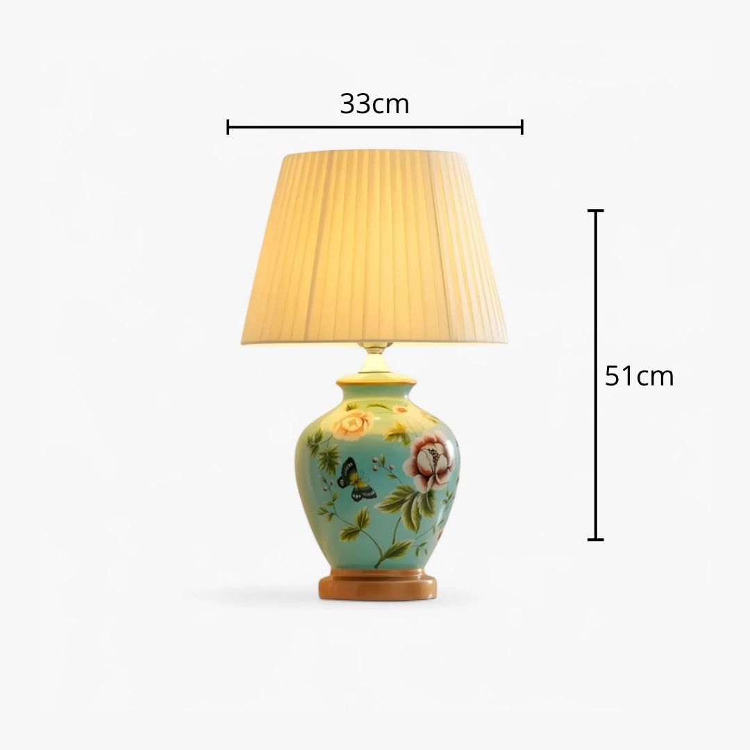 Lampe de Chevet Céramique Florale