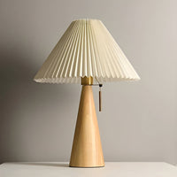 Lampe de Chevet Bois et Blanche