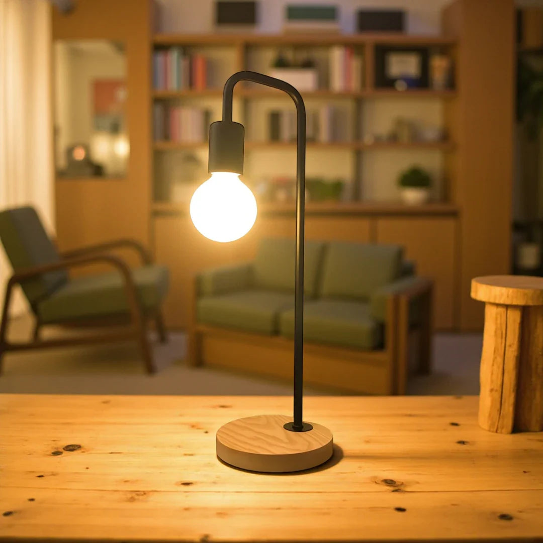 Lampe De Chevet Bois Metal maison-lampe-de-chevet