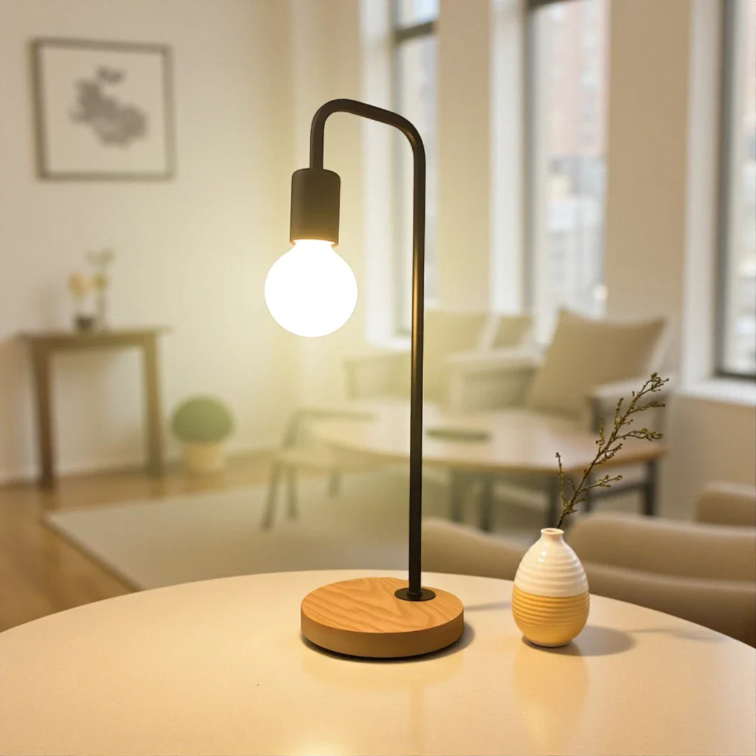 Lampe De Chevet Bois Metal maison-lampe-de-chevet