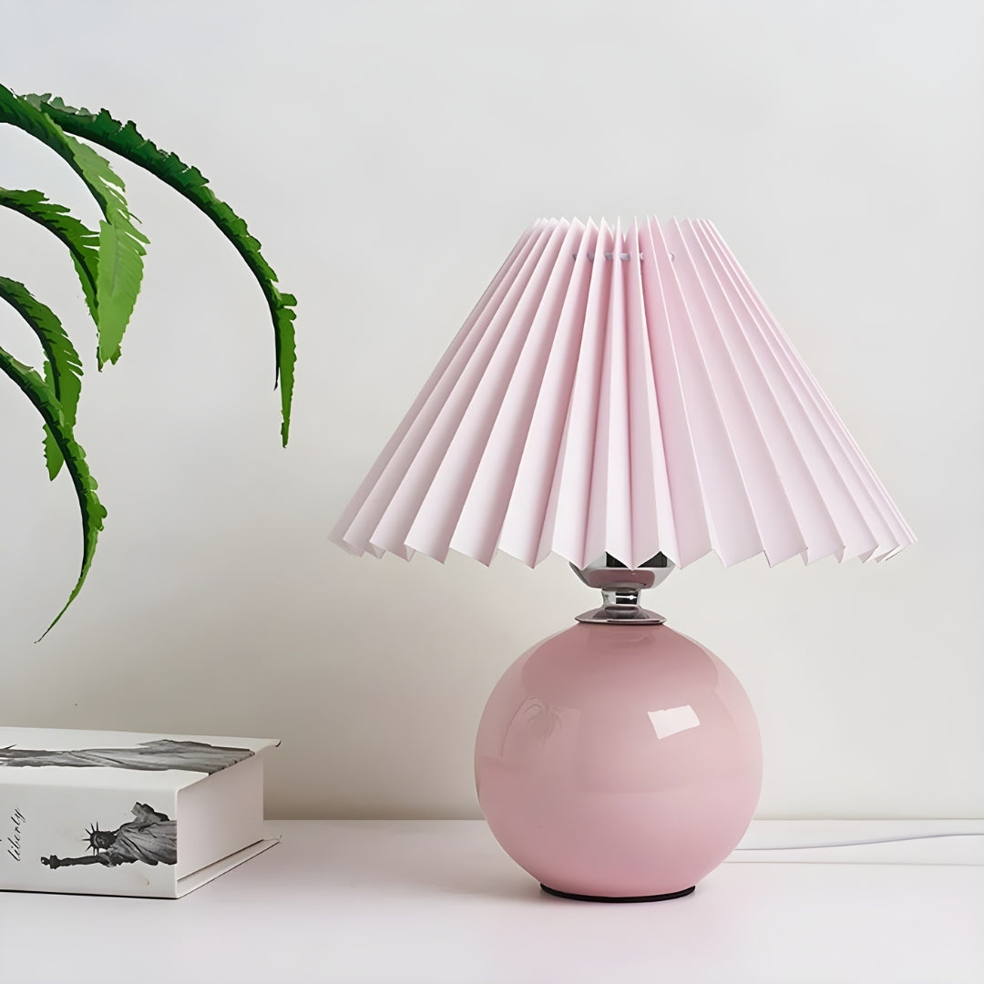 Lampe de Chevet Abat-Jour Plissé