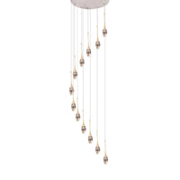 Lustre Rotatif Pluie de Cristal pour Escalier