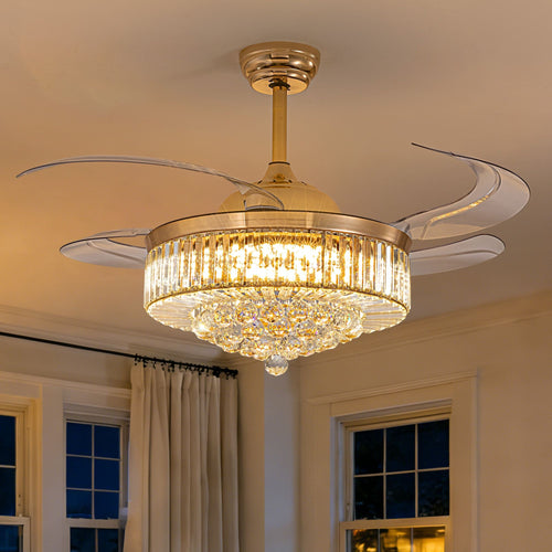 Ventilateur de Plafond en Cristal pour Salon