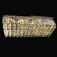 Lustre Rectangulaire Cristal Argenté Gouttes vue d'ensemble