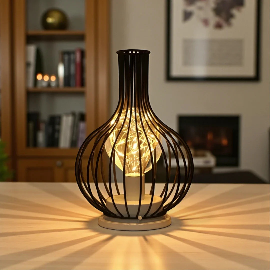 Lampe De Chevet En Fer Noir maison-lampe-de-chevet