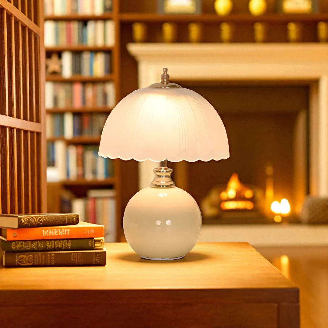 Lampe de Chevet Céramique Beige