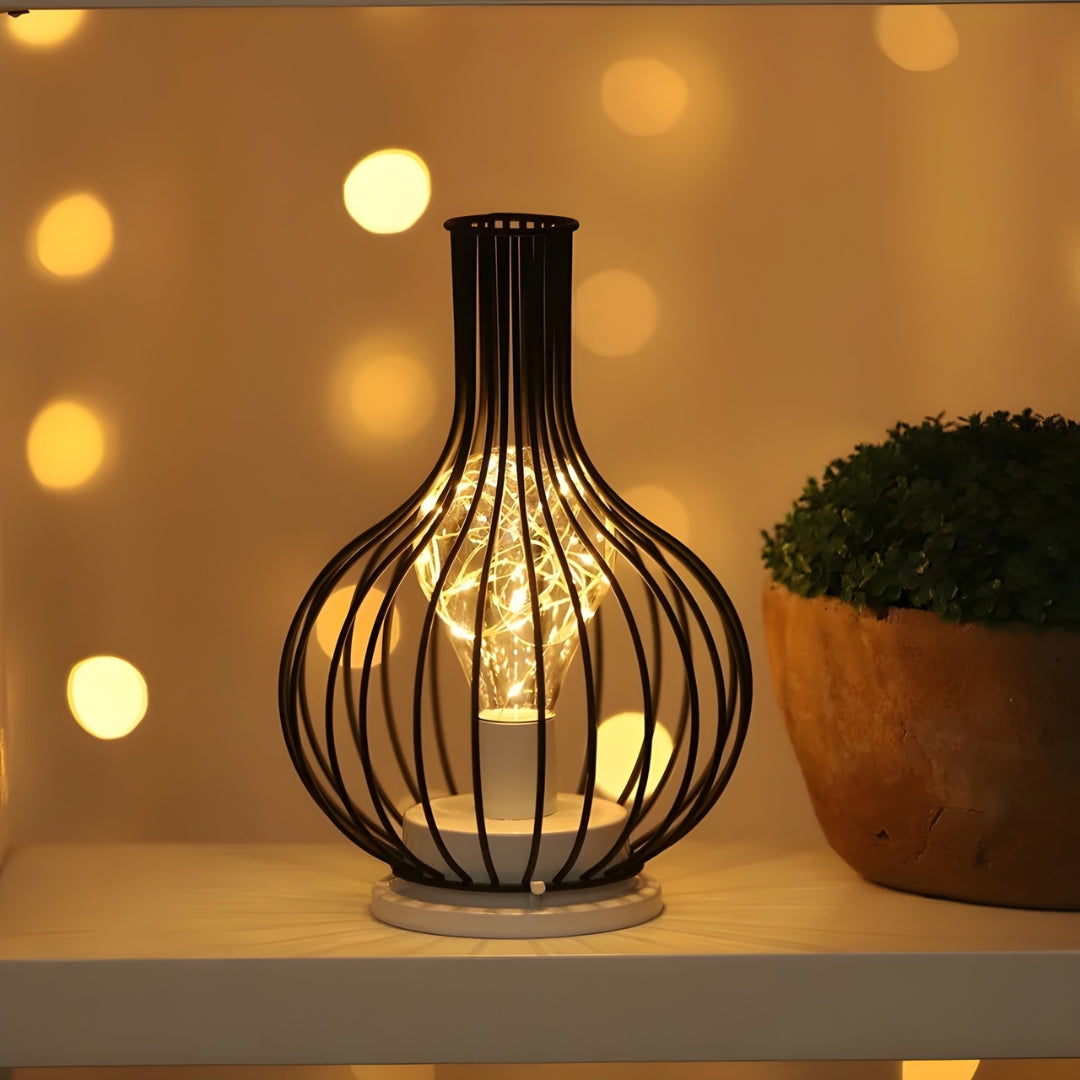 Lampe De Chevet En Fer Noir maison-lampe-de-chevet
