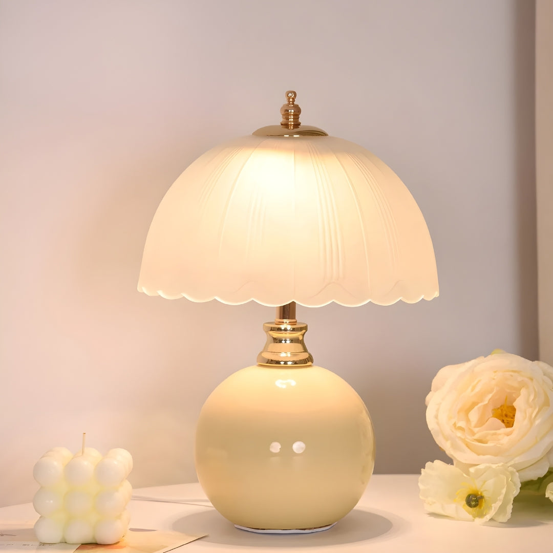 Lampe de Chevet Céramique Beige
