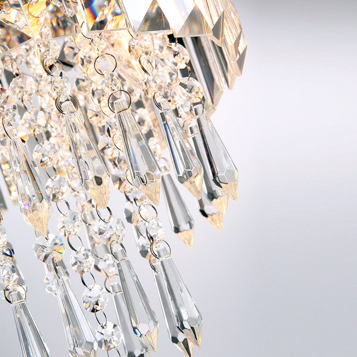 Lustre Cristal Argenté gros plan