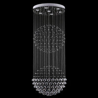 Lustre double sphère cristal salon Lumio