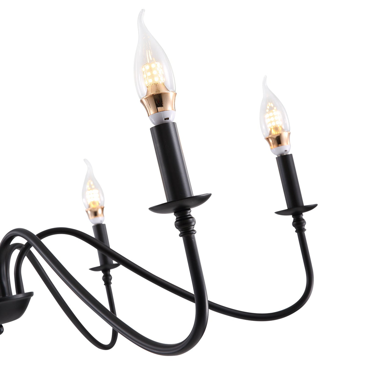 Lustre Métal Noir gros plan