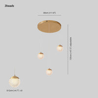 SPIRA - Lustre Moderne Bulle Doré en Acrylique Lumio™