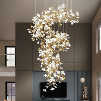 OPULCE - Lustre Dorée en Métal et Céramique Florale Lumio™