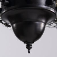 Détail du plafonnier ventilateur cristal