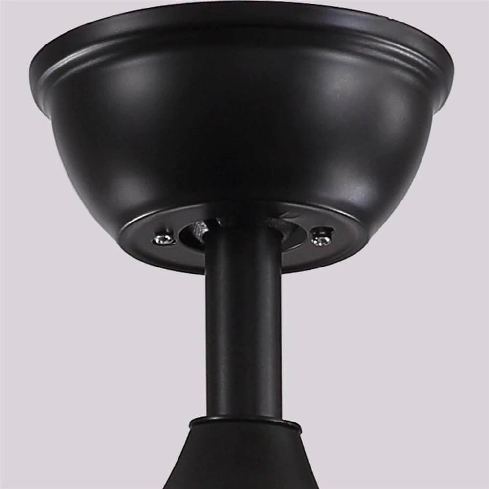Plafonnier Ventilateur Cadre Noir Cristal