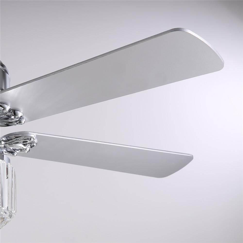 Plafonnier Ventilateur Cristal Chrome