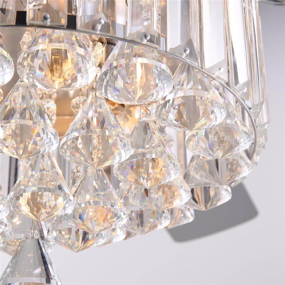 Plafonnier Ventilateur Cristal Chrome