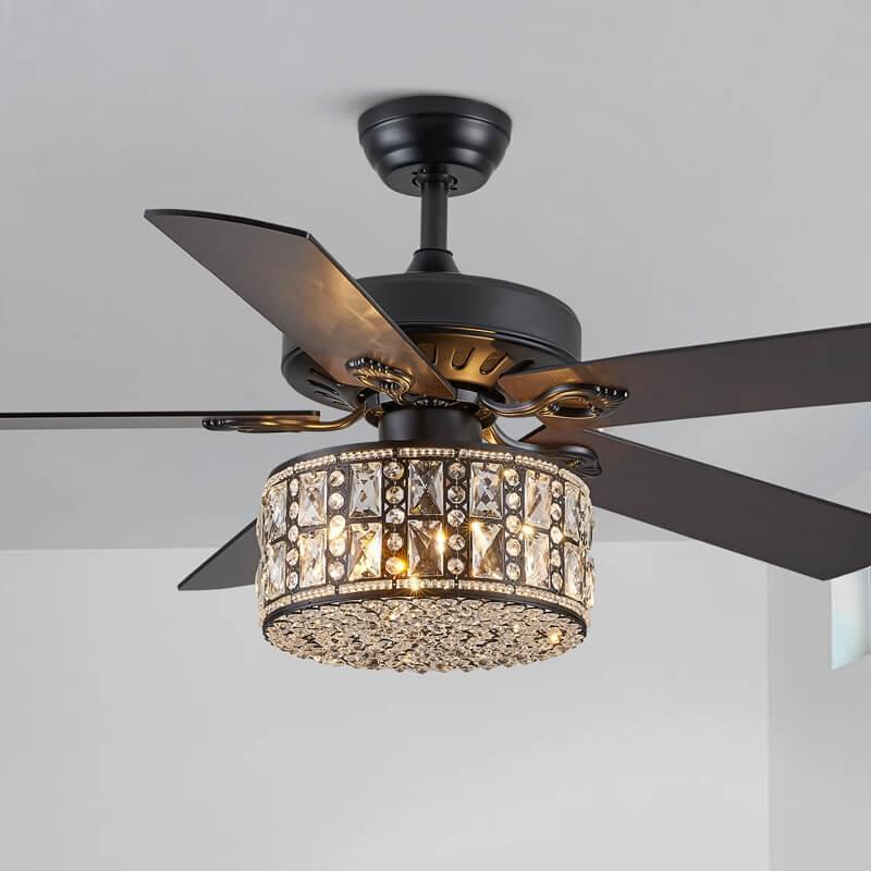 Plafonnier Ventilateur Tambour Noir
